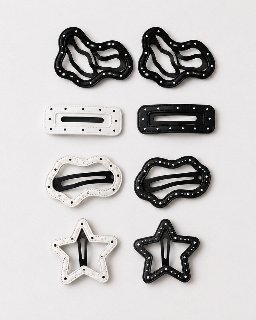 Charm Signature - 8 Barrettes